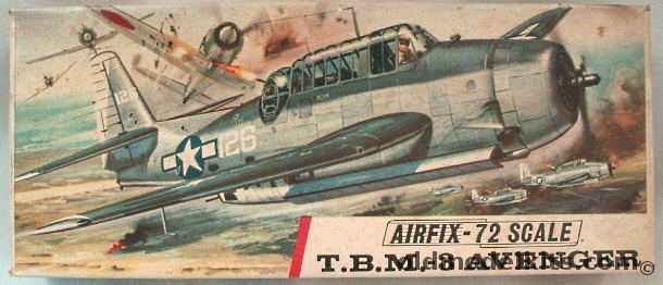 Airfix 1/72 Grumman TBM-3 Avenger - CV-10 USS Yorktown or CV-20 USS Bennington (TBM3), 297 plastic model kit